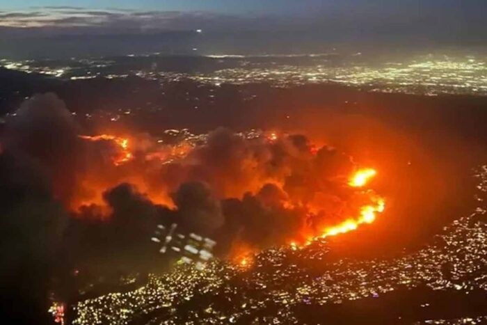 Duas pessoas morrem e mais de 80 mil são desabrigadas após incêndios florestais nos EUA 1 incendios los angeles Reproducao Redes Sociais Perfil Brasil