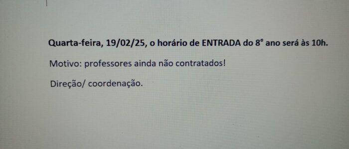 Falta de professores contratados compromete aulas na rede municipal; PJF afirma que caso é pontual 1 Falta de aulas nas escolas municipais