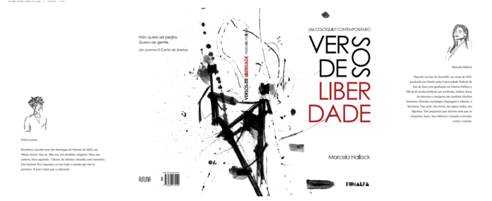 ‘Este é um livro feito de silêncio e berro forte’, afirma Marcela Hallack 2 Capa de versos de liberdade