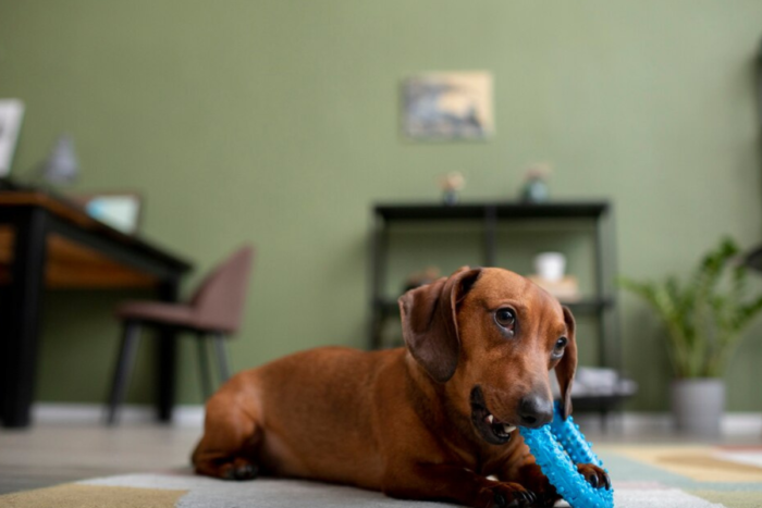 Confira dicas para criar um pet em apartamento 2 cachorro brincando freepik