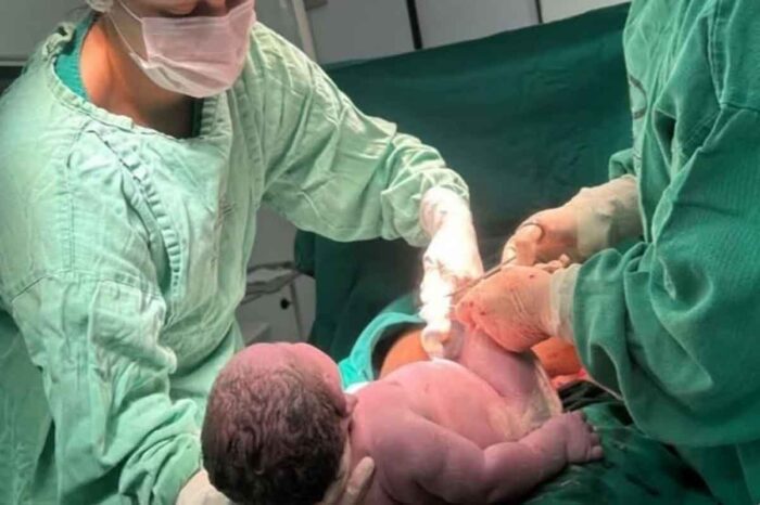 Bebê com 6,2 quilos é o maior nascido em hospital da região 1 bb gigante