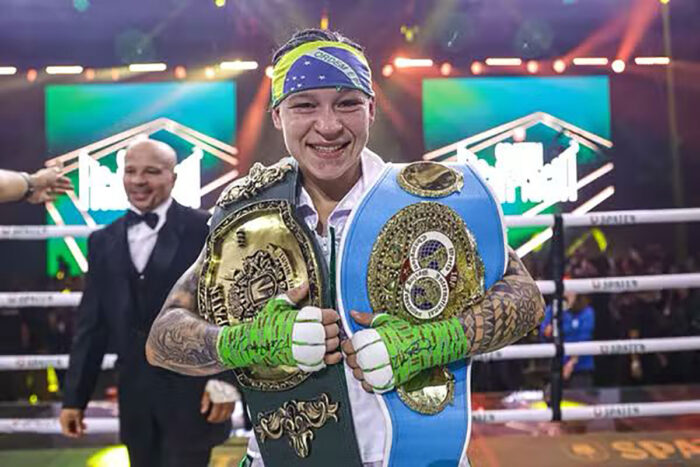 Beatriz Ferreira vence uruguaia e mantém cinturão em evento marcado por pancadaria 1 beatriz ferreira