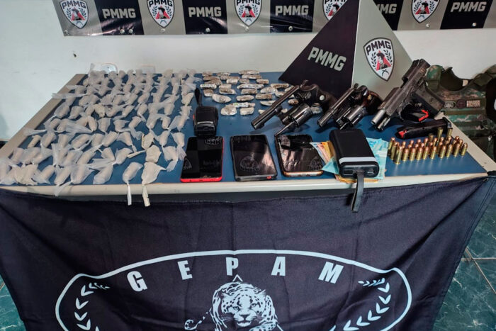 material apreendido em operação da PMMG