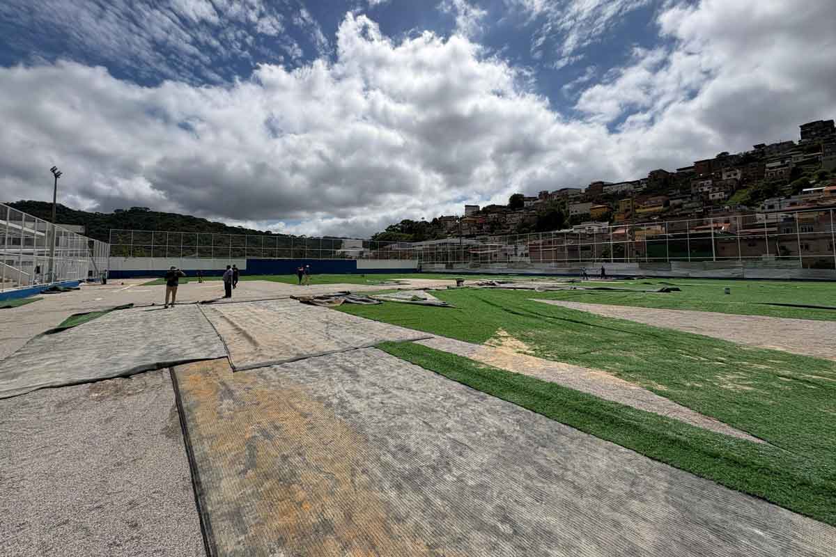 Obras do campo do Cerâmica seguem inacabadas mesmo com marcação de cerimônia de inauguração 2 Obras do campo do Cerâmica seguem inacabadas mesmo com marcação de cerimônia de inauguração