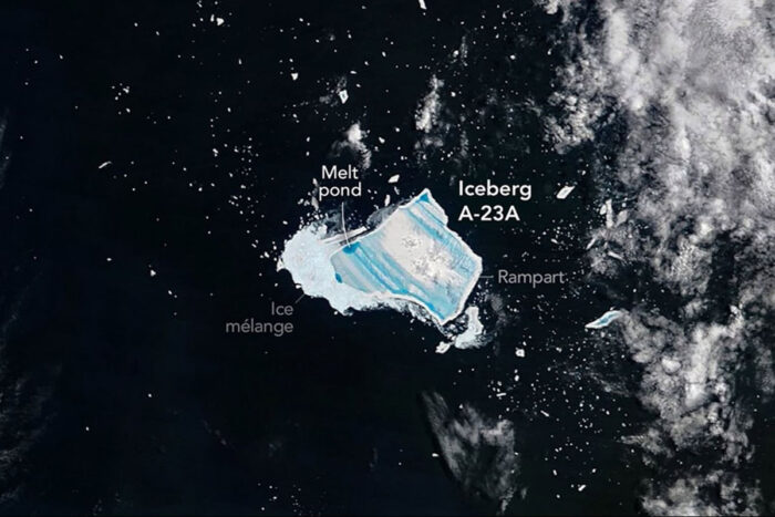 Maior iceberg do mundo está prestes a entrar em colapso, diz Nasa 1 maior iceberg do mundo nasa
