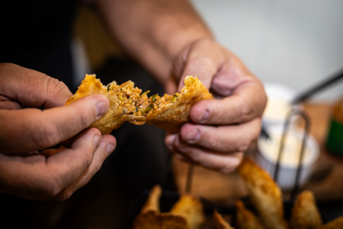 Uma fartura de pastéis de botequim 3 Pastel de picanha suina