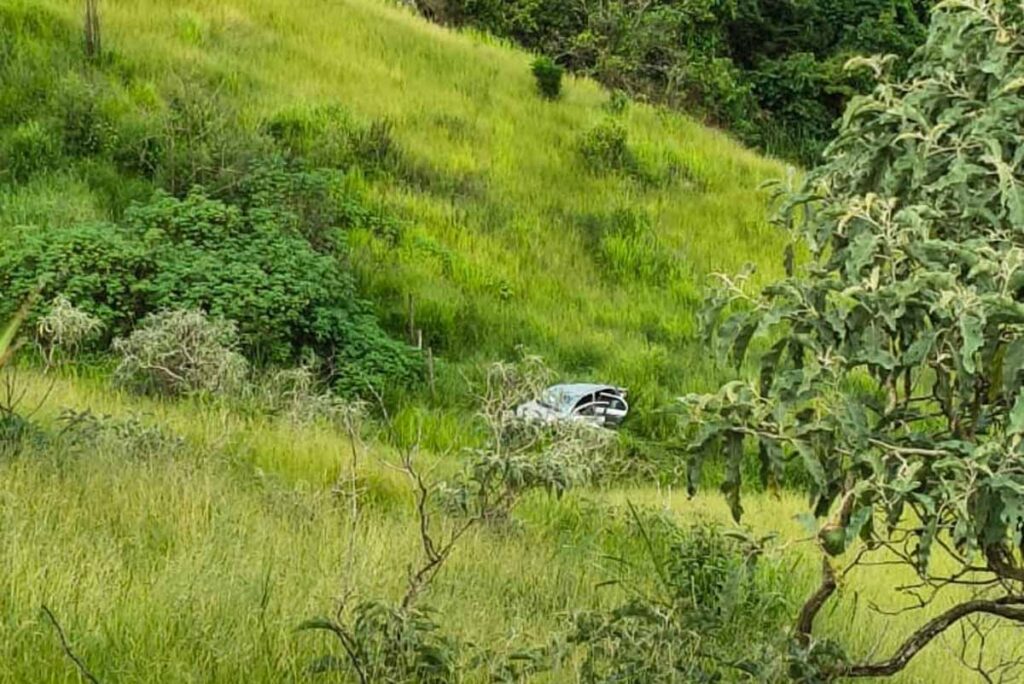 Mulher sobrevive após carro cair em ribanceira de cerca de 100 metros em Juiz de Fora 2 Mulher sobrevive após carro cair em ribanceira de cerca de 100 metros em Juiz de Fora