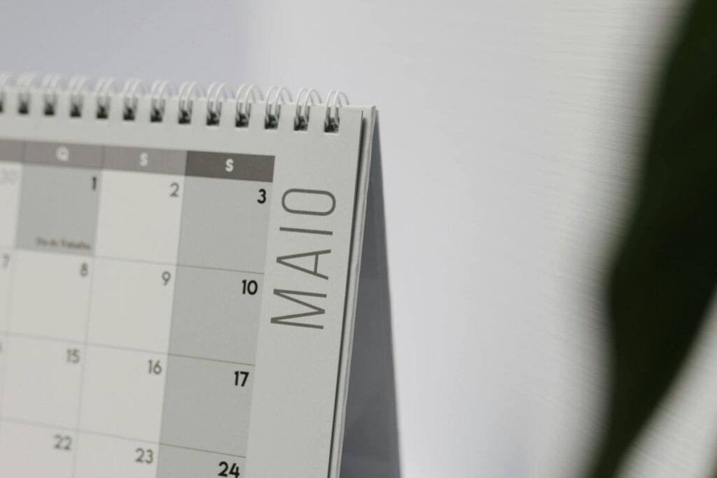 ferias fracionadas calendario foto pexels