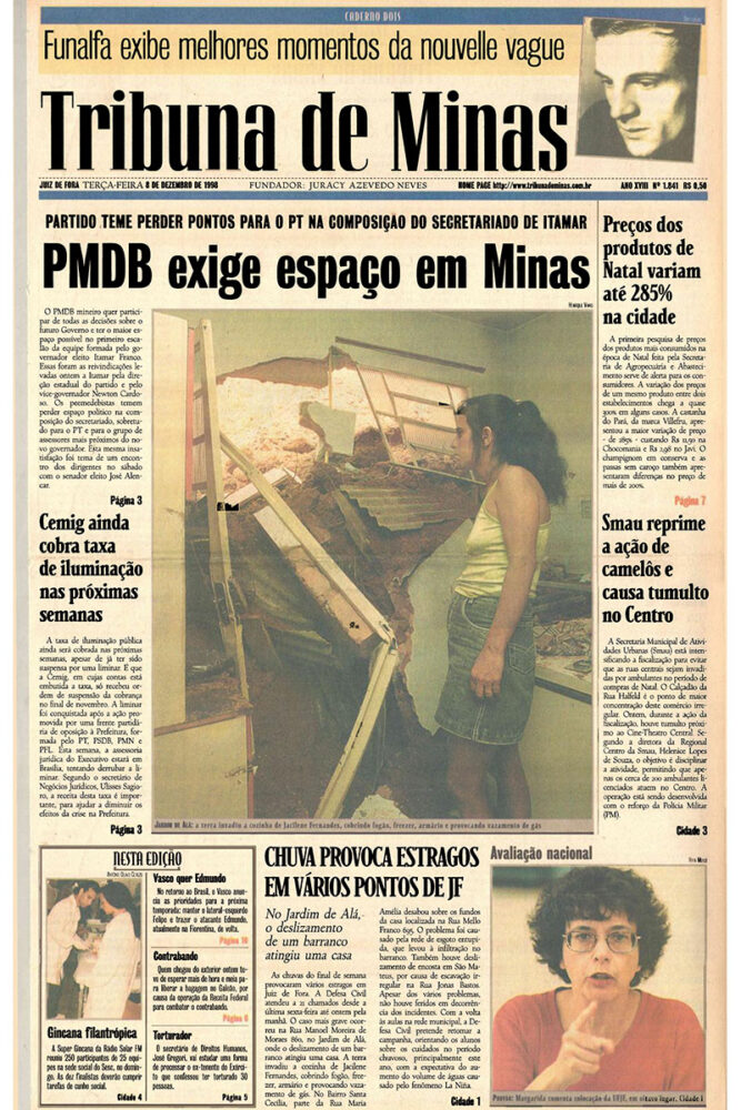 Negligências ao longo da história de JF, e a reconstrução após as chuvas 4 chuva 1998 Arquivo TM 1