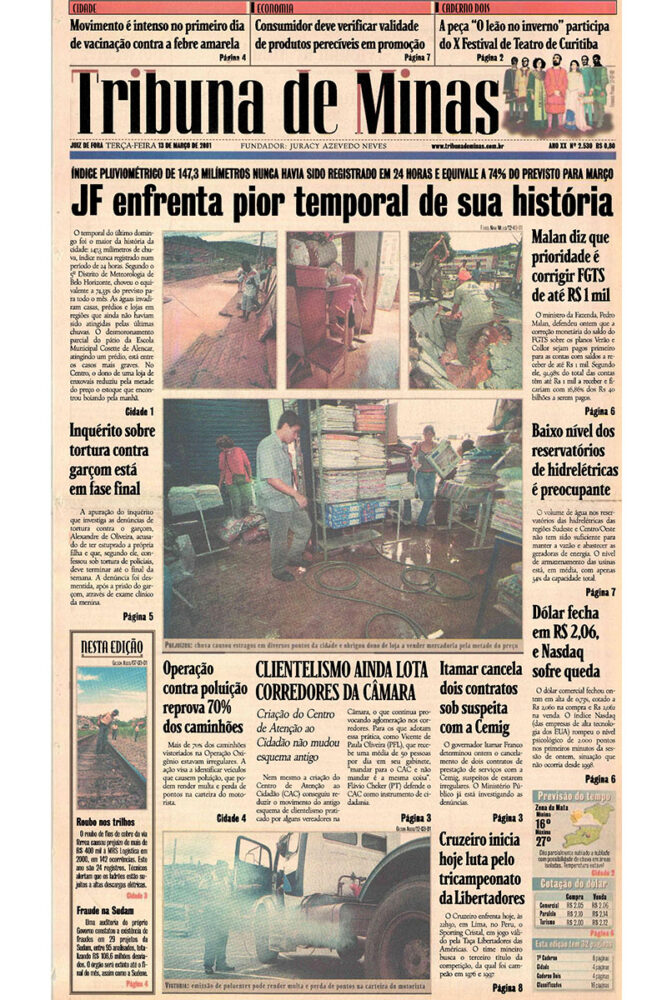 Negligências ao longo da história de JF, e a reconstrução após as chuvas 5 chuva 2001 1