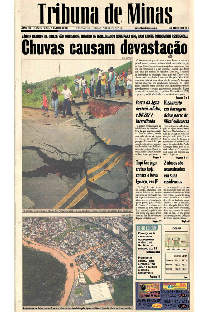 Negligências ao longo da história de JF, e a reconstrução após as chuvas 7 chuva 2007 Arquivo TM 1