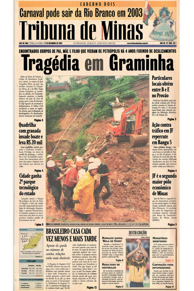 Negligências ao longo da história de JF, e a reconstrução após as chuvas 6 chuva Graminha 2002 Arquivo TM 1