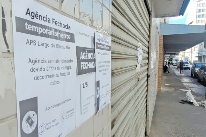 Agência do INSS retoma atendimento após furtos de cabos na unidade 1 INSS tem atendimento interrompido após furto de cabos de energia elétrica
