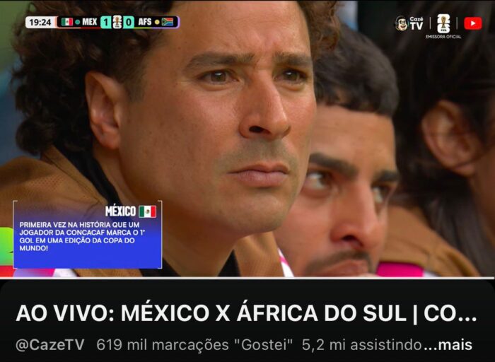 Copa do Mundo: quanto CazéTV ganha depois de uma live com 5 milhões de espectadores? 1 Copa do Mundo: quanto CazéTV ganha depois de uma live com 5 milhões de espectadores?