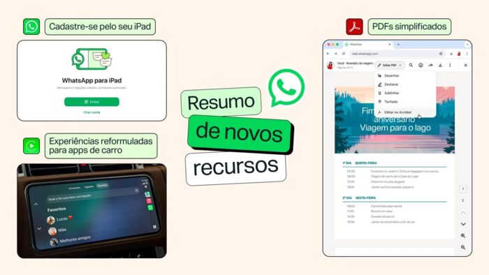 WhatsApp amplia funções e permite ouvir e responder mensagens pelo sistema do carro
