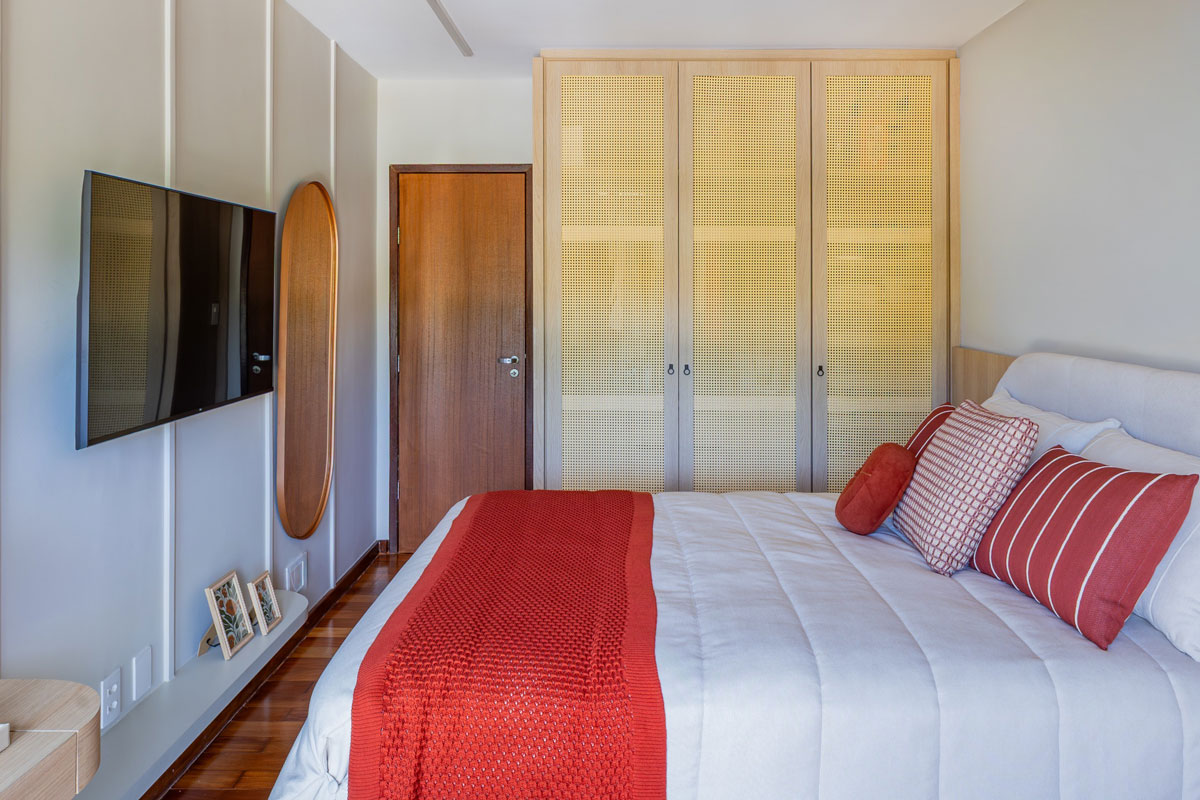 Quarto que acolhe: leveza contemporânea