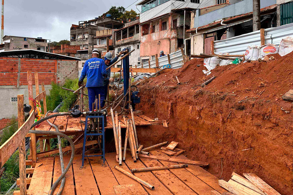 Obras de contenção de encosta começam no Dom Bosco