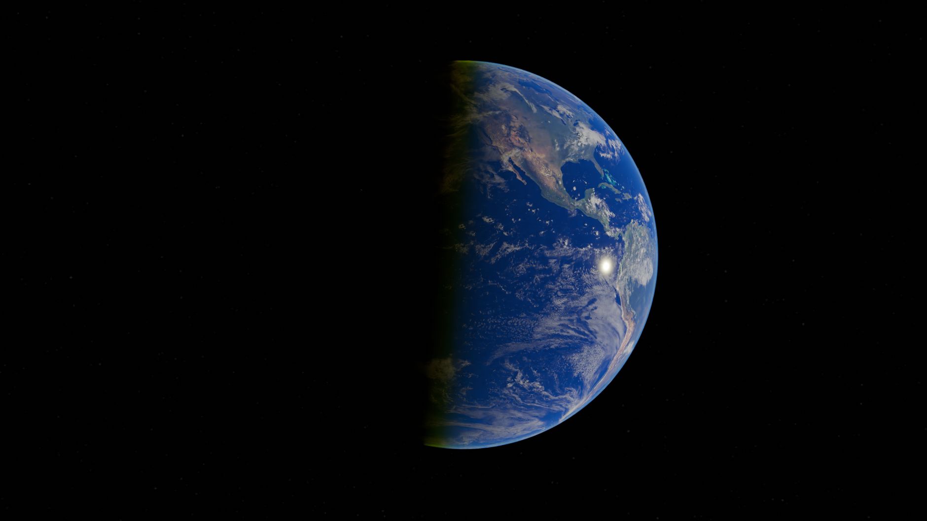 Imagem impressionante do planeta Terra vista do espaço, mostrando continentes e oceanos.