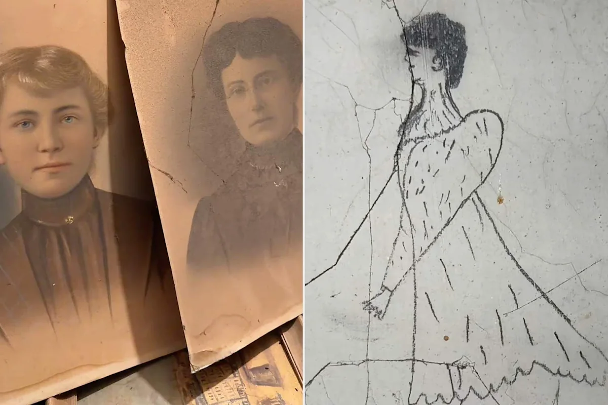 Mulher encontra desenho misterioso escondido na casa de 1834 e descobre uma história sombria da própria família ao investigar quem aparece na imagem 1 mulher encontra desenho misterioso escondido na casa de