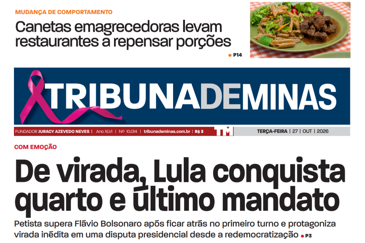 Confira o jornal impresso desta terça-feira, dia 27