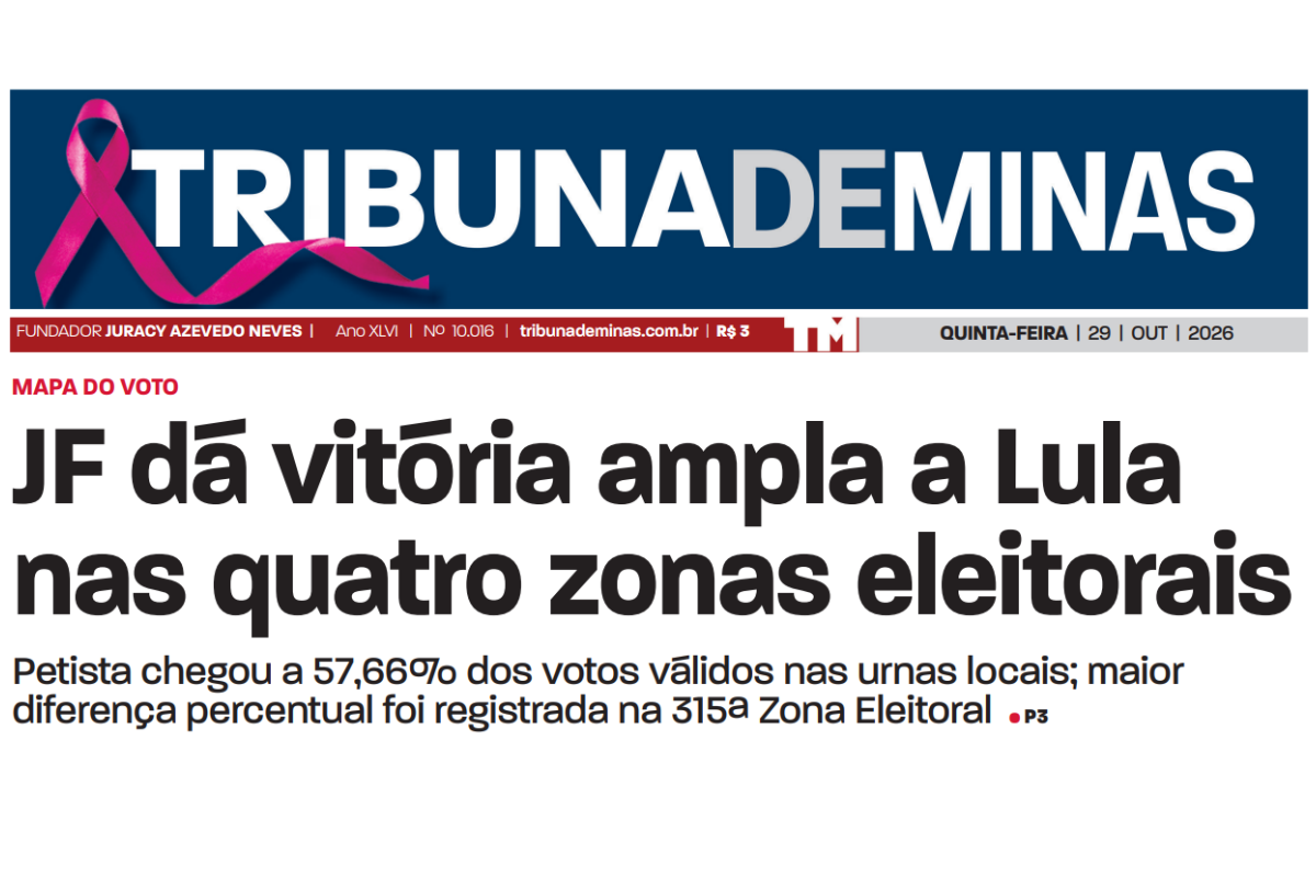 Confira o jornal impresso desta quinta-feira, dia 29