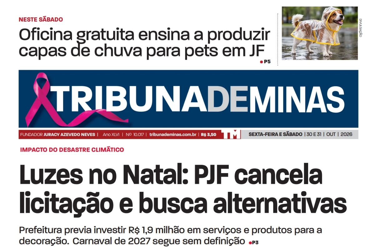 Confira o jornal impresso desta sexta-feira, dia 30