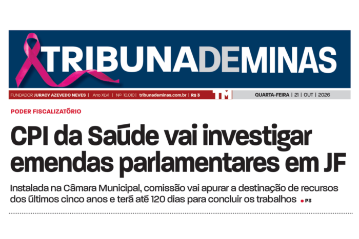 Confira o jornal impresso desta quarta-feira, dia 21