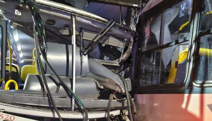 Dois ônibus batem de frente e deixam seis feridos em São João del-Rei