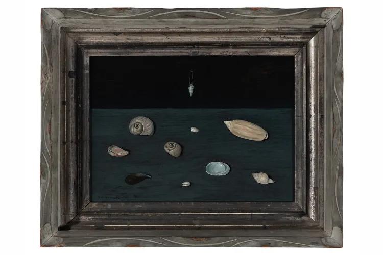 comprador viu uma pintura esquecida em um corredor e de