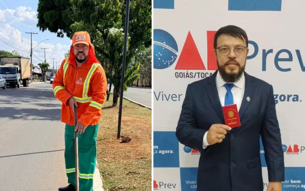 Ele passou 18 anos trabalhando como gari, mas não abandonou o objetivo de se tornar advogado: após ser aprovado na OAB, homem abre escritório no Brasil e inicia uma nova fase da vida profissional 1 ele passou 18 anos trabalhando como gari mas nao abando 1