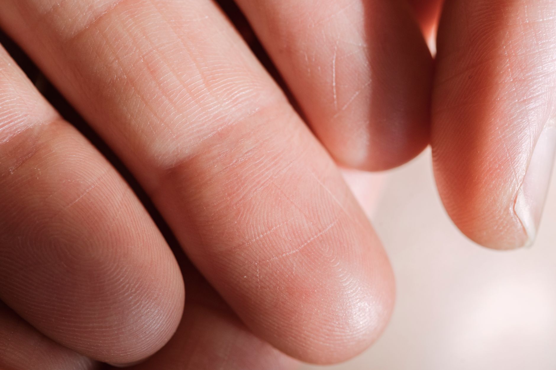 Não fiz a biometria: posso votar mesmo assim? 2 Close-up detalhado de dedos humanos mostrando textura da pele e impressões digitais.