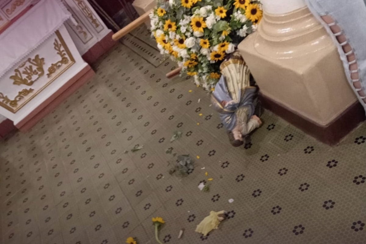 Imagem histórica de Nossa Senhora do Rosário é depredada em Resende Costa
